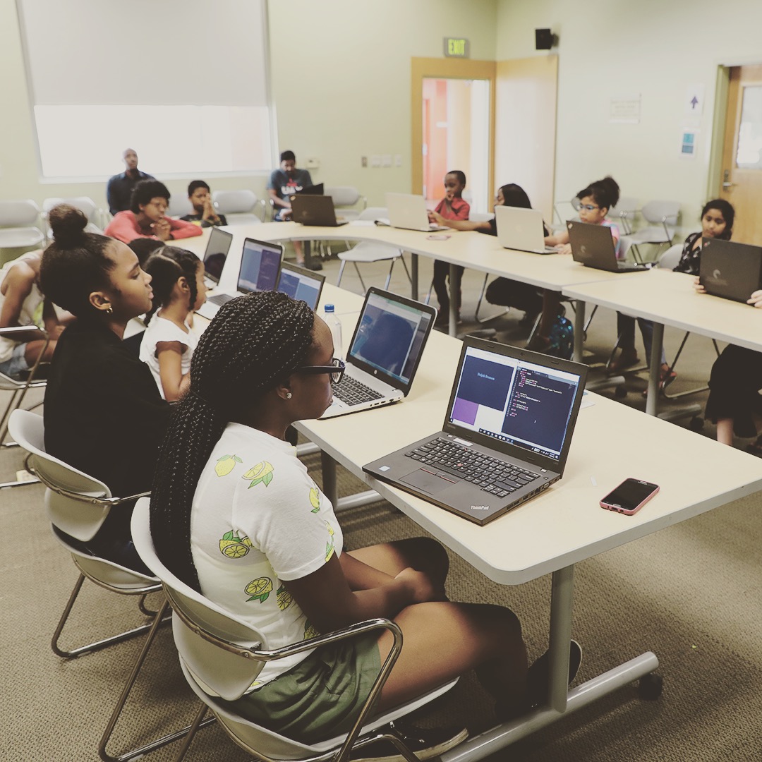 Kids learning how to code