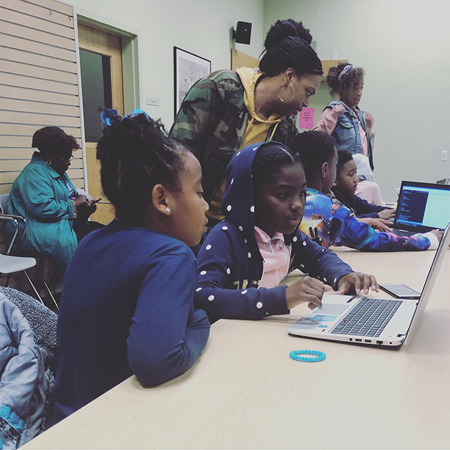 Two Girls Coding